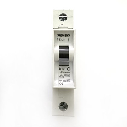 Siemens 5SX21 D10 10A 10 Amp MCB Circuit Breaker Type D